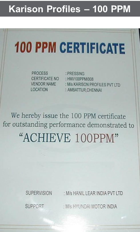 100 PPM award